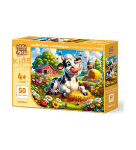 Art Puzzle Kids Sevimli İnek ve Arkadaşları 4 Yaş Üzeri - 50 Parça Yapboz 35321