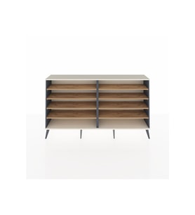 Arges Konsol 8 Raflı  176x30x99 Antrasit-Aytaşı/Çam