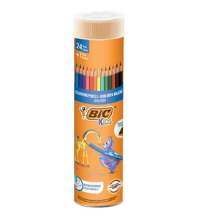 BİC EVOLUTION METAL TÜP KURU BOYA 24+1 - 958190