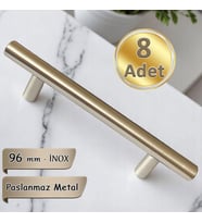 8 Adet Boy Kulp İnox 96 mm Kulp Mobilya Mutfak Dolabı Çekmece Dolap Kapak Kulpu Kulbu Metal Kulpları