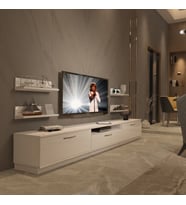 Decoraktiv Trendstyle 270R Mdf Tv Ünitesi Tv Sehpası - Parlak Beyaz