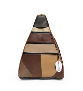 Westbag Hakiki Deri Kadın Sırt ve Omuz Çantası - Maymun Model Çok Bölmeli