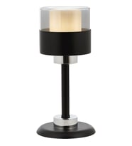 AVONNI ML-60193-1BSY Siyah Boyalı Masa Lambası E27 Metal Cam 16cm