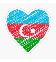 Azerbaycan Azerbaijan 17 Cm Araba Sticker Etiket MD8