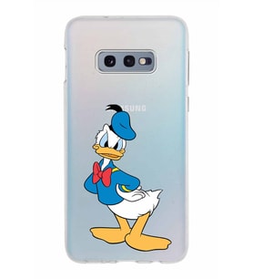 Samsung Galaxy S10E Kapak Donald Duck Tasarımlı Şeffaf Silikon Kılıf