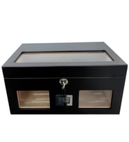 Falconetti Siyah 2 Katlı Camlı Dijital Humidor Puro Kutusu rc59sy