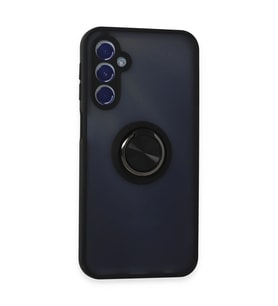 Samsung Galaxy M34 5g Kılıf Montreal Yüzüklü Silikon Kapak - Siyah
