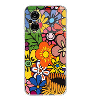 PrintiFy Poco M5 ile Uyumlu Retro Color 2  Kamera Korumalı Şeffaf  Kılıf