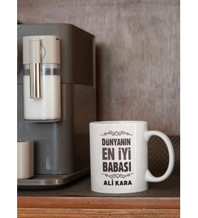 Babalar Gününe Özel Baskılı Kupa Bardaklar 18. Model (Beyaz)