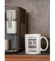 Babalar Gününe Özel Baskılı Kupa Bardaklar 18. Model (Beyaz)