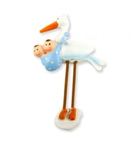 20 Adet Bebek ikiz leylekli uzun mavi (2p-2m) pk1-