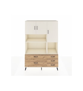 Hyperion Dolap 8 Raflı 5 Çekmeceli 3 Kapaklı 132x44x195 Aytaşı-Aytaşı/Çam