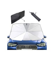 Araba Güneş Gölge Koruyucu Şemsiye Oto Ön Cam Güneşlik(145cm*79cm) (Siyah)