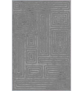 Eliana Home Baskılı, Yıkanabilir Kaymaz Taban Salon Halısı LNA0036-SD1039 100x150 cm (Gri)