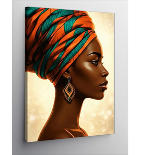 Kanvas Tablo Afrika Kadını