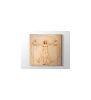 DBSanatevi Leonardo Da Vinci - Vitruvian Man Tablo 35 X 35 cm