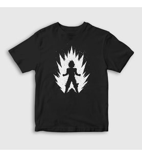 Presmono Unisex Çocuk Siyah Super Saiyan Anime Dragon Ball T-Shirt 237109tt