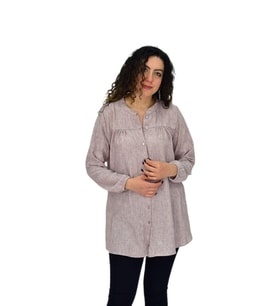 Kadın Kol Lastikli Bluz BGL-ST04645 (Vizon)