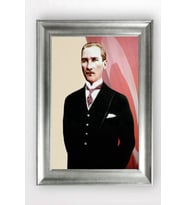Gümüş Çerçeveli Atatürk Tablo cv682
