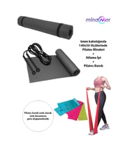 6mm 140x50 Siyah Renk Pilates Minderi - Atlama İpi - Pilates Bandı