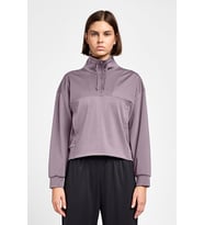 Kadın Antrenman Yarım Fermuarlı Sweatshirt 25B-2052 (Pembe)