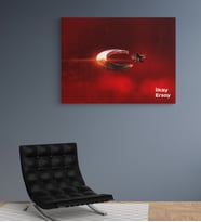 Kişiye Özel Türk Bayrağı Tasarımlı Yeni İş Hediyesi Kanvas Tablo 30x50 cm