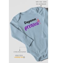 Dayısının Prensesi Uzun Kollu Bebek Body %100 Pamuk