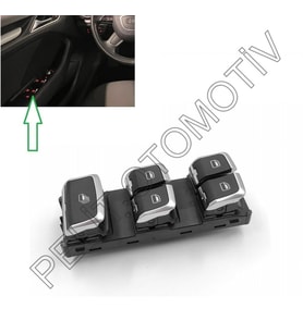 Audi A3  Sol Dörtlü Cam Düğmesi 8V7959851A (2015-2016)