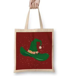 Christmas Witch Santa Witch Bez Çanta Uzun Saplı