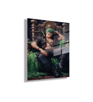 Temperli Gerçek Cam Tablo One Piece Karakteri Roronoa Zoro