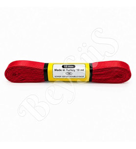 Saten Kurdele 10 mm Kırmızı