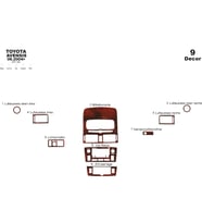 Meriç® Toyota Avensis Ön Torpido Kaplama Maun 9 Parça 2004-2005 (Maun)