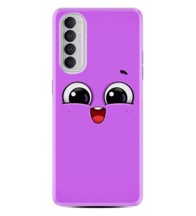 Oppo Reno 4 Pro Kılıf Silikon Desen Özel Seri Purple Sweety 1717
