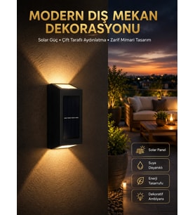 Dekorasyon Aplik Işık Güneş Enerjili Aydınlatma Dekoratif Aydınlatma