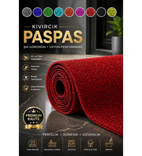 120 x 150 Kıvırcık Paspas Tüm Ölçüler Kaymaz Taban Halı Yolluk Kapı Önü Paspası