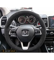Honda City Dikme Direksiyon Kılıfı Alcantara Süet Monza Black GN Elegance-Executive 2021-2026
