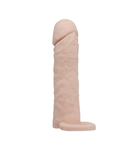 4 cm Dolgulu Realistik Uzatmalı Penis Kılıfı Dildo Ten Rengi Penis