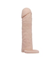 4 cm Dolgulu Realistik Uzatmalı Penis Kılıfı Dildo Ten Rengi Penis