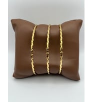 Arnes Jewelry Çelik Burgu Ajda Bilezik - 3 Adet (Gold)