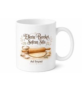 İsme Özel Yufka Ustası Nine Yazılı Kupa Bardak Hediye