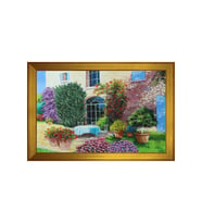 Manzara Temalı Kanvas Tablo 80 x 110 cm Gold Çerçeve