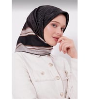 Levidor Twill İpek Kadın Eşarp (Siyah)