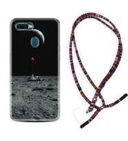 Oppo A5S A15 A16 A54 A55 A73 A74 Kılıf Boyun Asklı Rasta Silikon Astronoot Red Baloon 1608