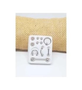 11 Parça Piercing (cerrahi Çelik) Ve Piercing Topu Seti Piirsing
