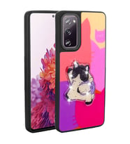 Lexroo Galaxy S20 FE Kılıf Parlayan Kabartmalı İkonik Figürlü Amas Silikon Kılıf - Mor