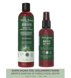 Kadınlara Özel Doğal Saç Bakım Seti – Biberiye Yağı & Hidrosoller  Dökülme Karşıtı ve Canlandırıcı  400 ml + 100 ml