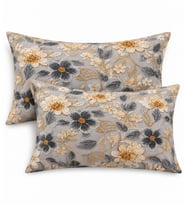 MORE HOME %100 Pamuklu 5D Kapaklı Yastık Kılıfı (2 Adet) 50 x 70 cm - Floral