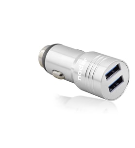 Araç Şarj Adaptörü 2X Usb 3.4A Metal - Gümüş ND1075