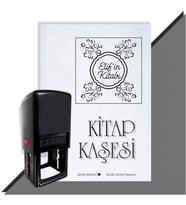 Kişiye Özel  Çerçeveli 10  Kitap Kaşesi (Siyah)