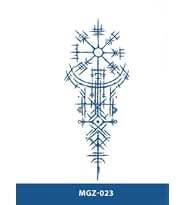 MGZ-023 ŞEMATİK OMUZ DESEN ORTA BOY YARI KALICI DÖVME-TATTO